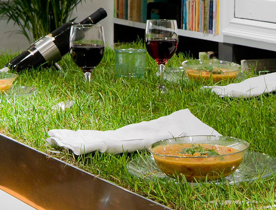 【创意景观】户外就餐新体验——“种”上了草的绿色餐桌